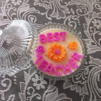 Handmade Natural Candle Teacher Fuchsia
