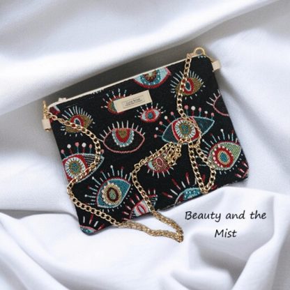 Handmade Black Bag With Eyes