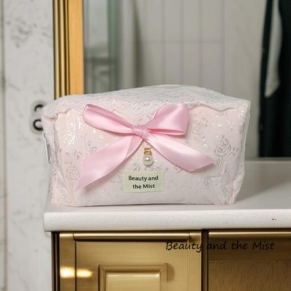 Beauty and the Mist Pink Makeup Bag