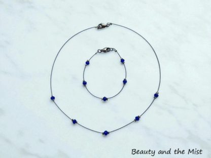 Handmade Set with Blue Beads