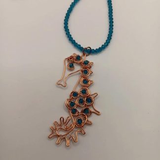 Handmade Copper Seahorse Necklace
