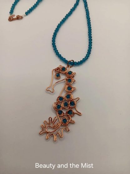 Handmade Copper Seahorse Necklace