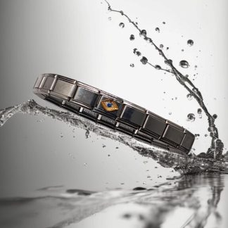 Stainless Steel Elastic Bracelet With Evil Eye