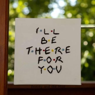 Ηand Embroidered I'LL BE THERE Canva Frame