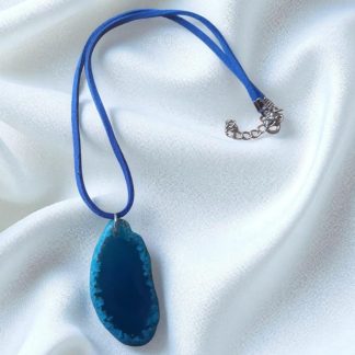 Handmade Necklace With Turquoise Agate Pendant