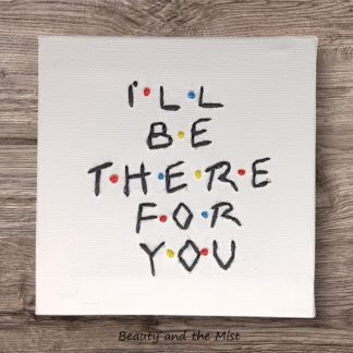 Ηand Embroidered I’LL BE THERE Canva Frame