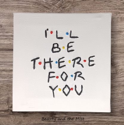 Ηand Embroidered I’LL BE THERE Canva Frame
