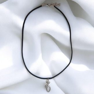 Handmade Necklace With 26 Silverplated Metal Pendant