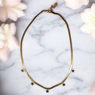 Stainless Steel Necklace With Stars