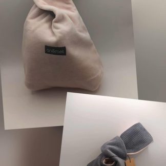 Handmade Anemeli Knot Bag Grey & Pink