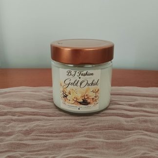 Χειροποίητο κερί ελαιοκράμβης σε βαζάκι – Gold Orchid